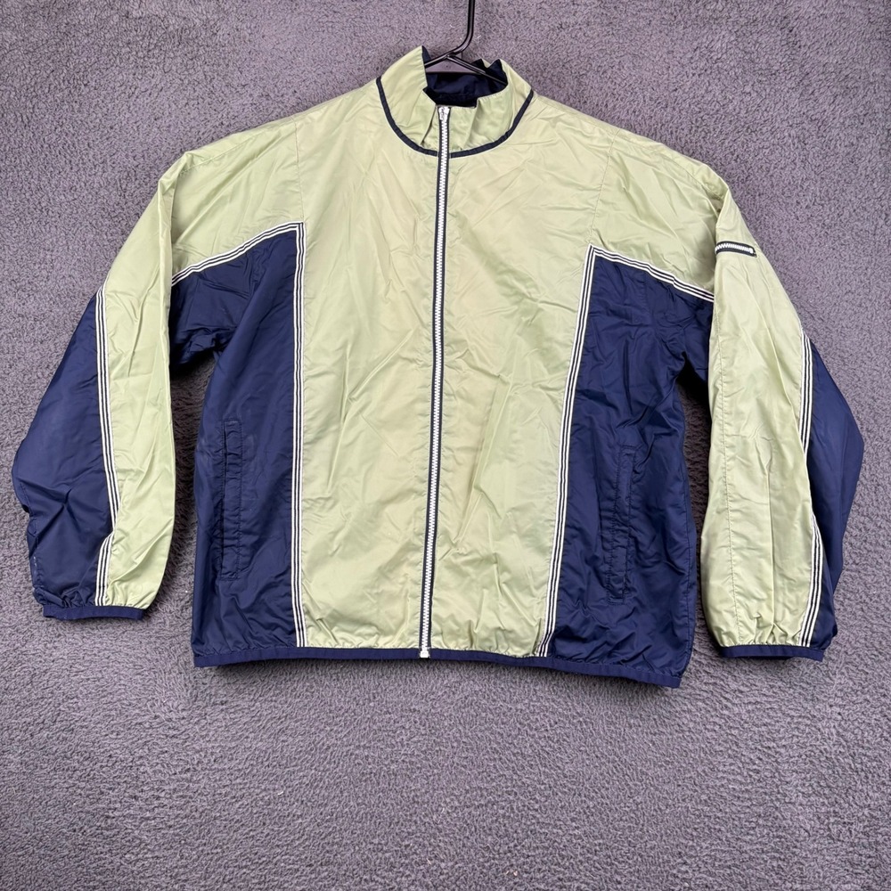 Rebecca Malone Mens Vintage Colorblock Tracksuit‎ Windbreaker Pants Set XL Green